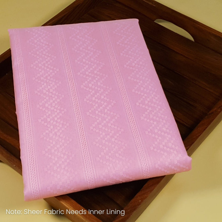 Unstitched Pink Breeze Cotton Kurta Pyjama