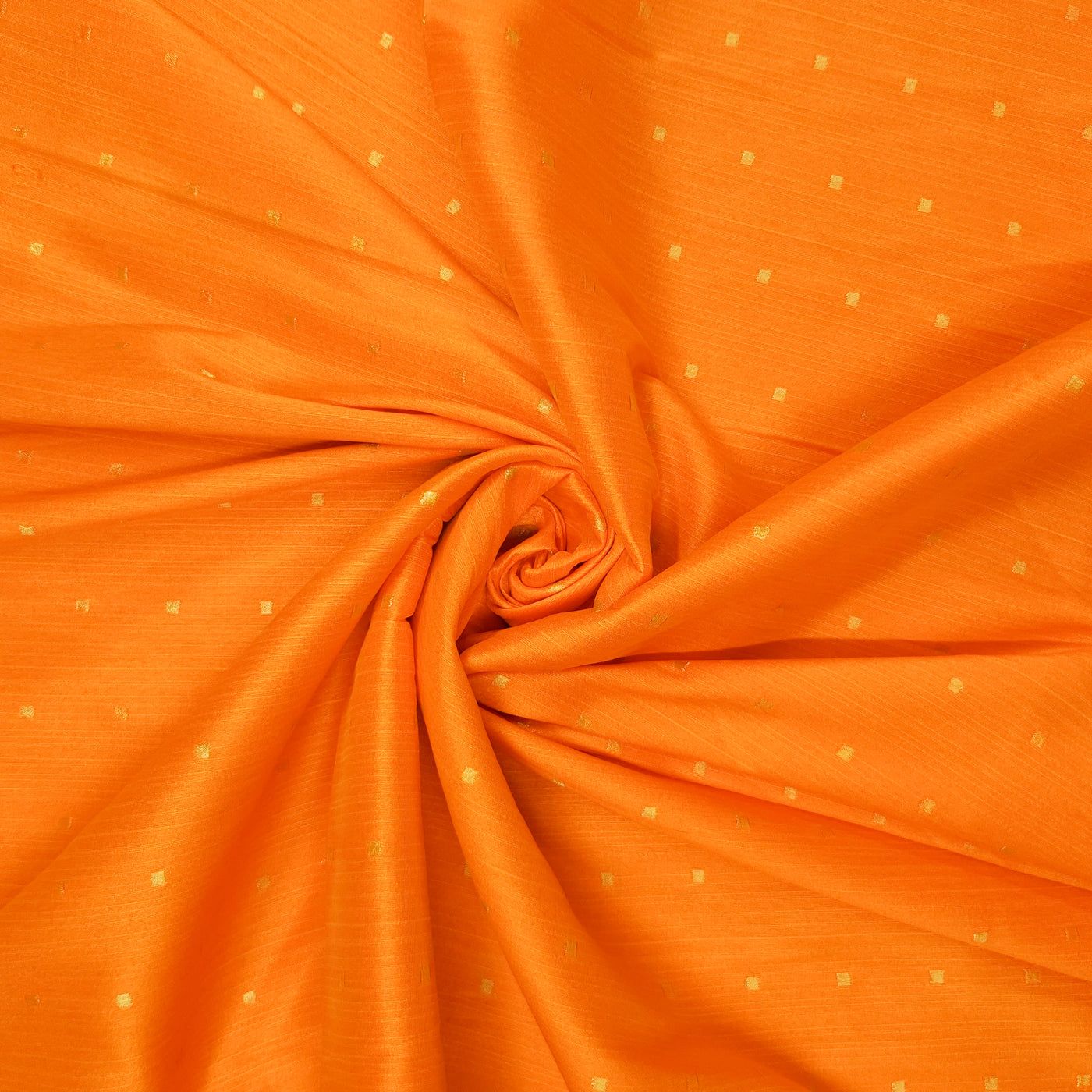 Unstitched Orange Zari Butti Kurta Fabric