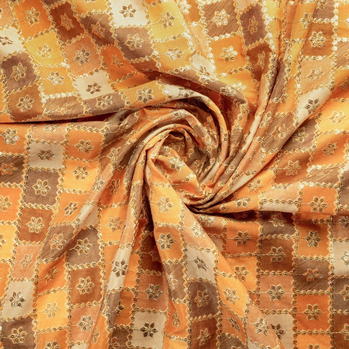 Unstitched Haldi Stardust Kurta Fabric