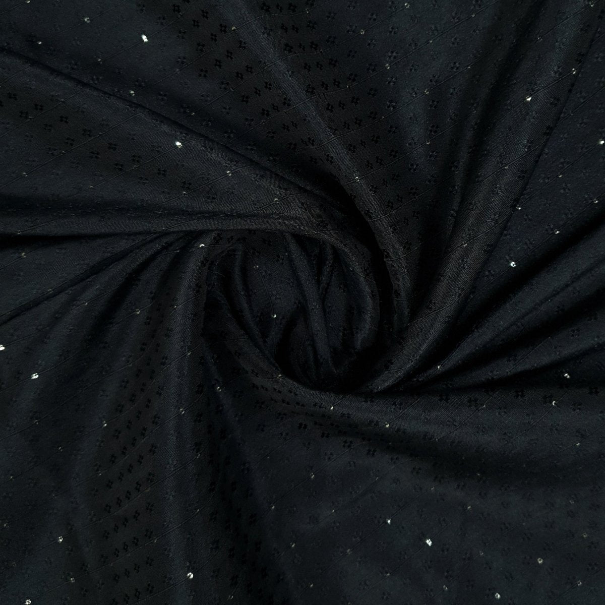 Unstitched Black Starry Night Only Kurta