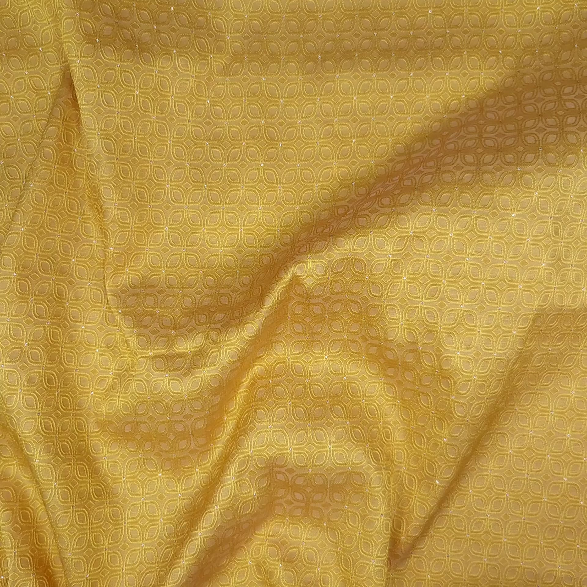 Unstitched Golden Petals Kurta Pyjama