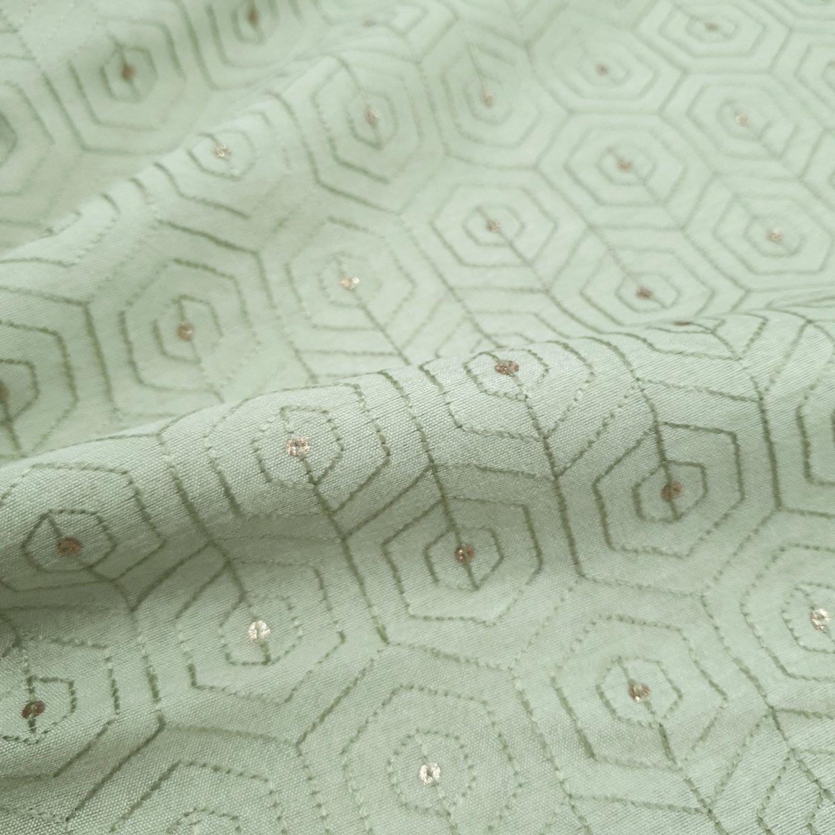 Unstitched Mint Honeycomb Kurta Pyjama