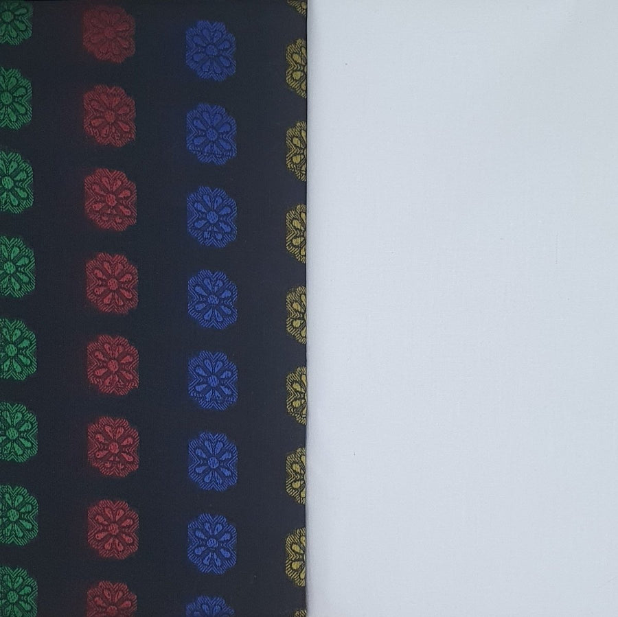 Kurta Set - Multicolour Butta Black Kurta Pyjama - Regular - Dakshina Store