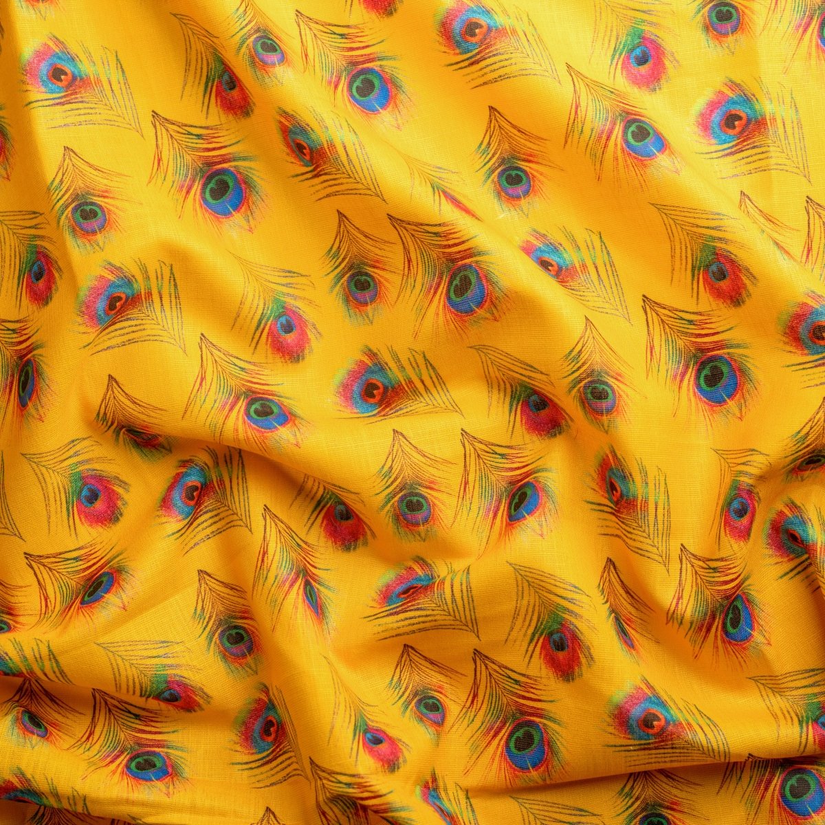 Unstitched Rainbow Morpankh Digital Print Kurta Pyjama