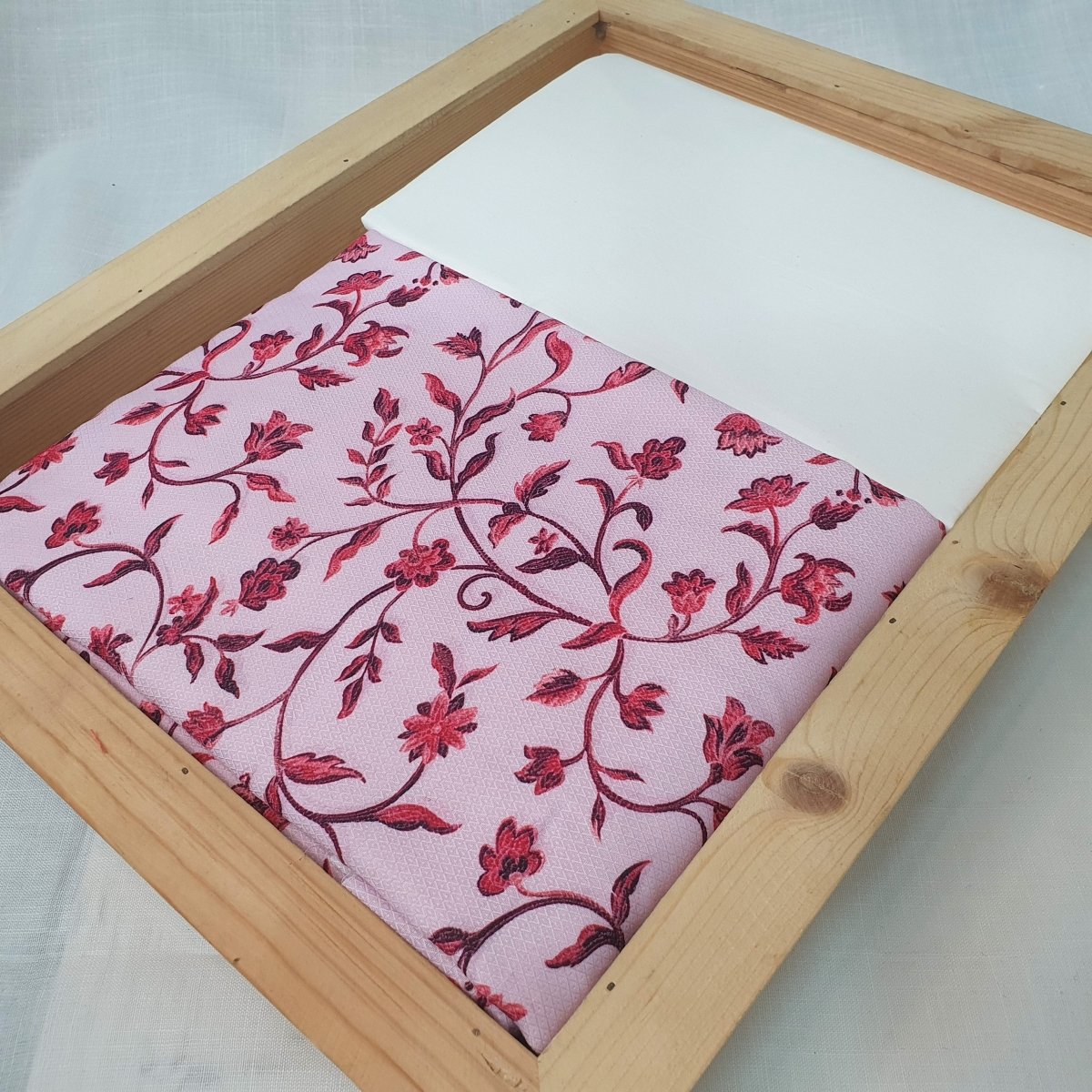 Kurta Set - Jaali Pink Floral Digital Print Kurta Pyjama - Regular - Dakshina Store