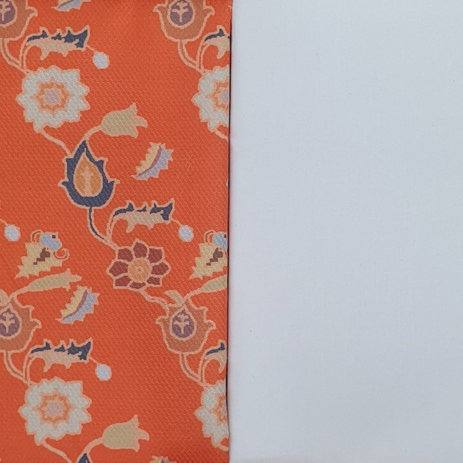 Kurta Set - Orange Floral Digital Print Kurta Pyjama - Regular - Dakshina Store