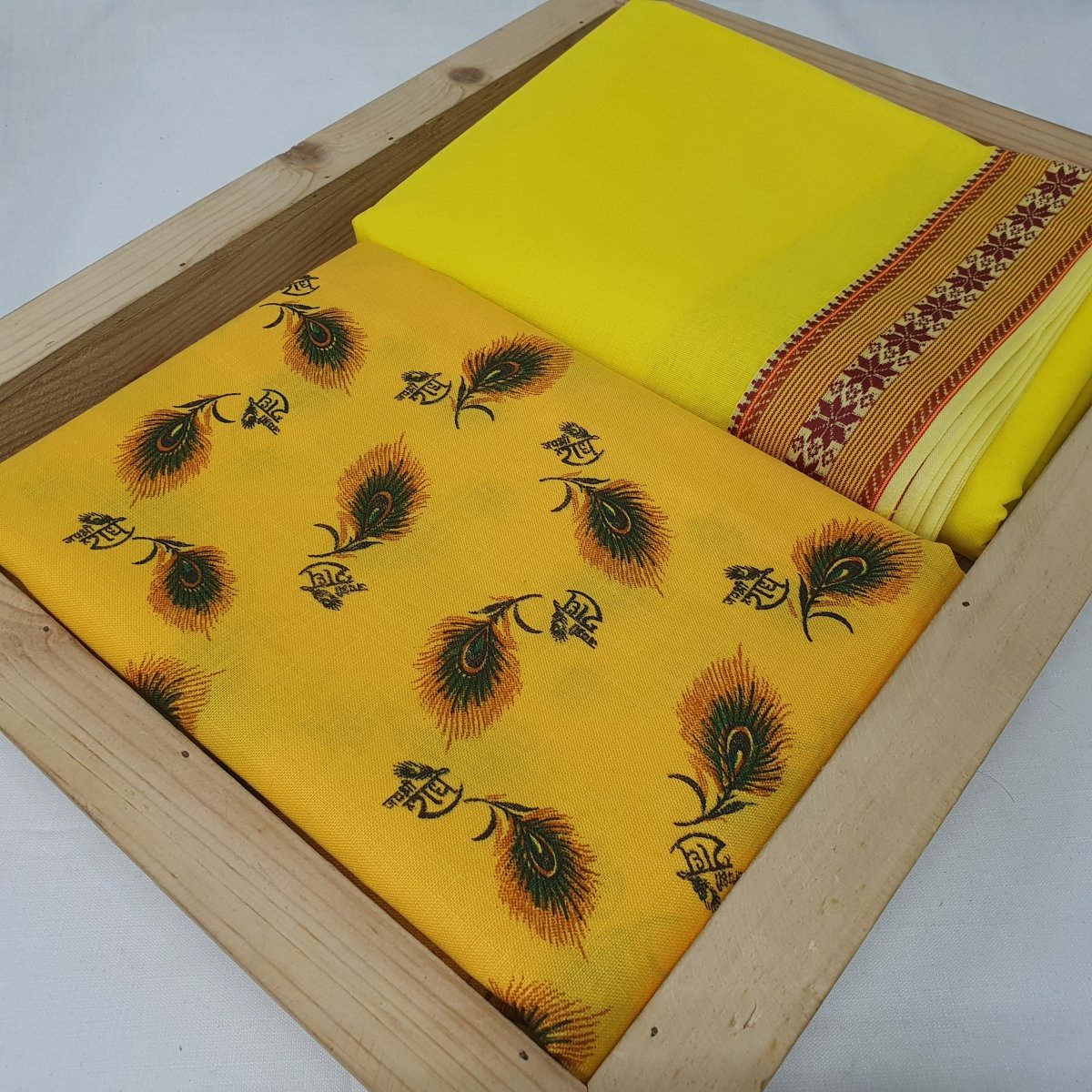 Dhoti Kurta - Yellow Dhoti & Kurta (Shree Radhey Yellow) - Unstitched - Dakshina Store