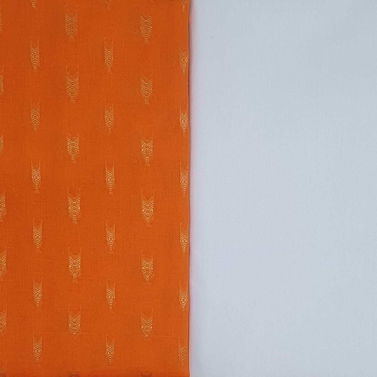 Fancy Kurta Pyjama - Orange Cotton Butti Kurta Pyjama - Regular - Moshai India