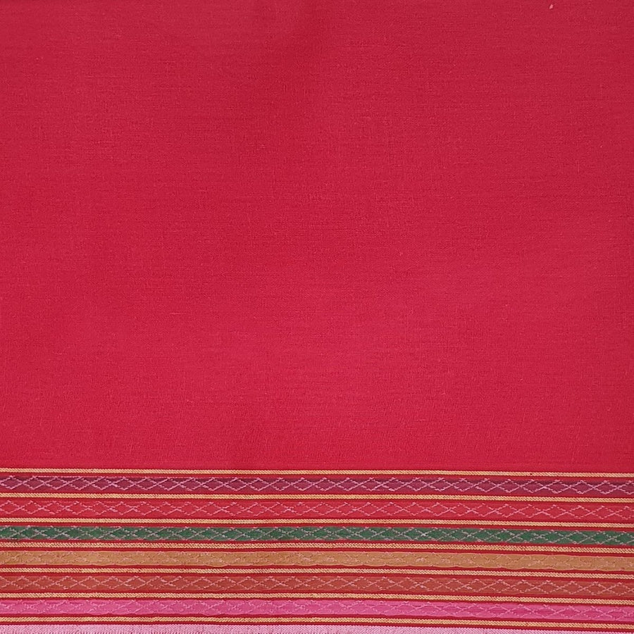 SKU - Pure Cotton Red Dhoti - Dakshina Store