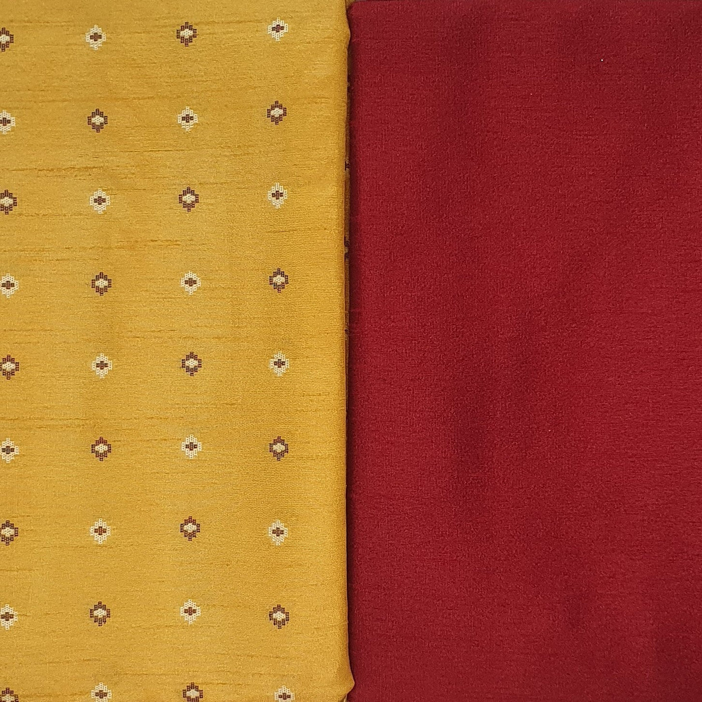 Kurta Set - Yellow Colour Butti Kurta Maroon Pyjama - Dakshina Store